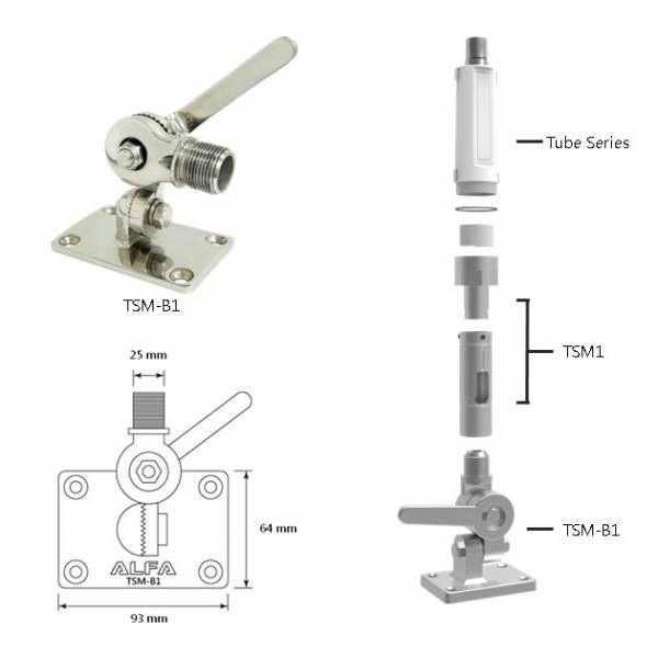 Putki Sarja Marine Mount TSM-B1