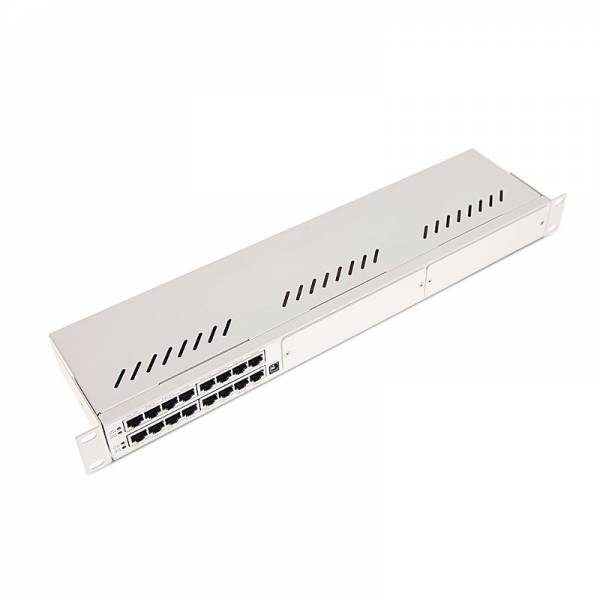 Ethernet ylijännitesuoja 8P PoE 1U Gigabit 802.3af/at