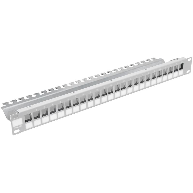 Modulaarinen liitäntäpaneeli 24-Port 19" 1U harmaa