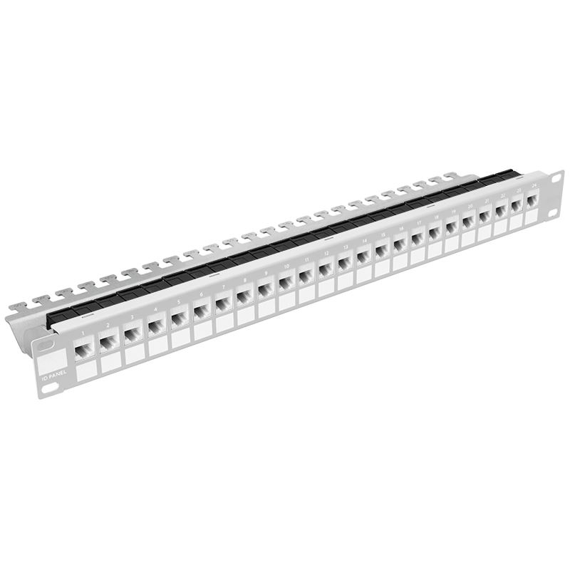 Modulaarinen liitäntäpaneeli 24-Port 19" 1U harmaa