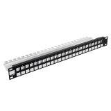 Modulaarinen liitäntäpaneeli 24-Port 19" 1U musta