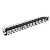 Modulaarinen liitäntäpaneeli 24-Port 19" 1U musta