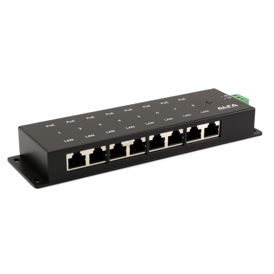 Alfa 8-Port Passiivinen PoE-Injektori Gigabit